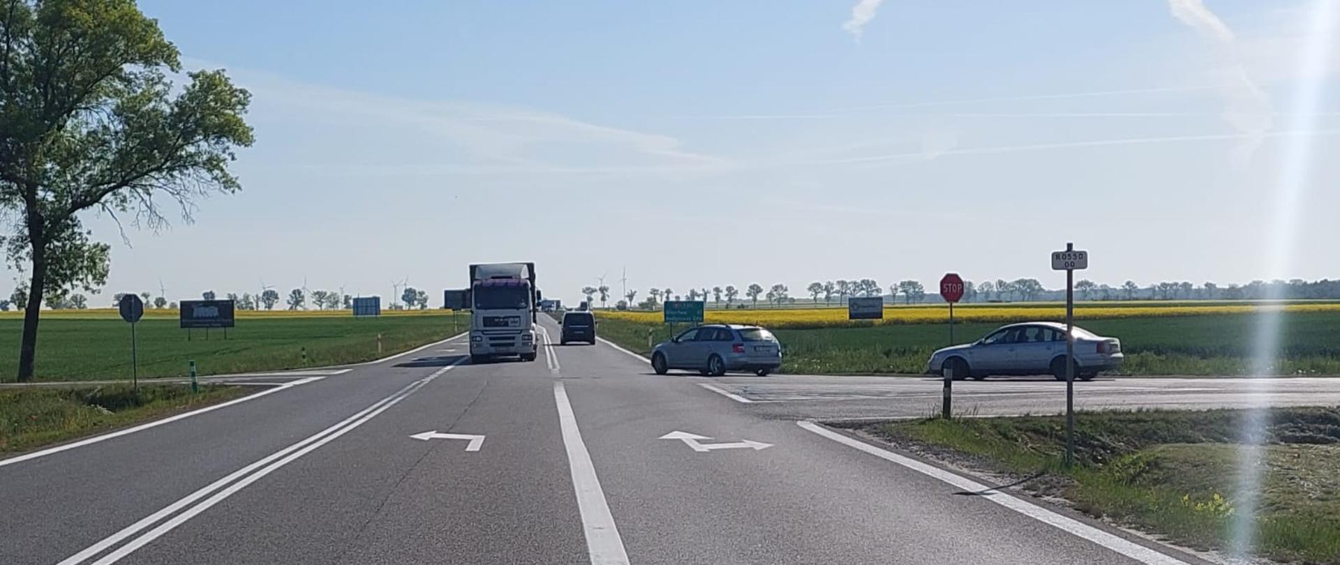 skrzyżowanie DK5 z drogą powiatową łączącą Gościsław z Mielęcinem (DP nr 3396D). fot. GDDKiA