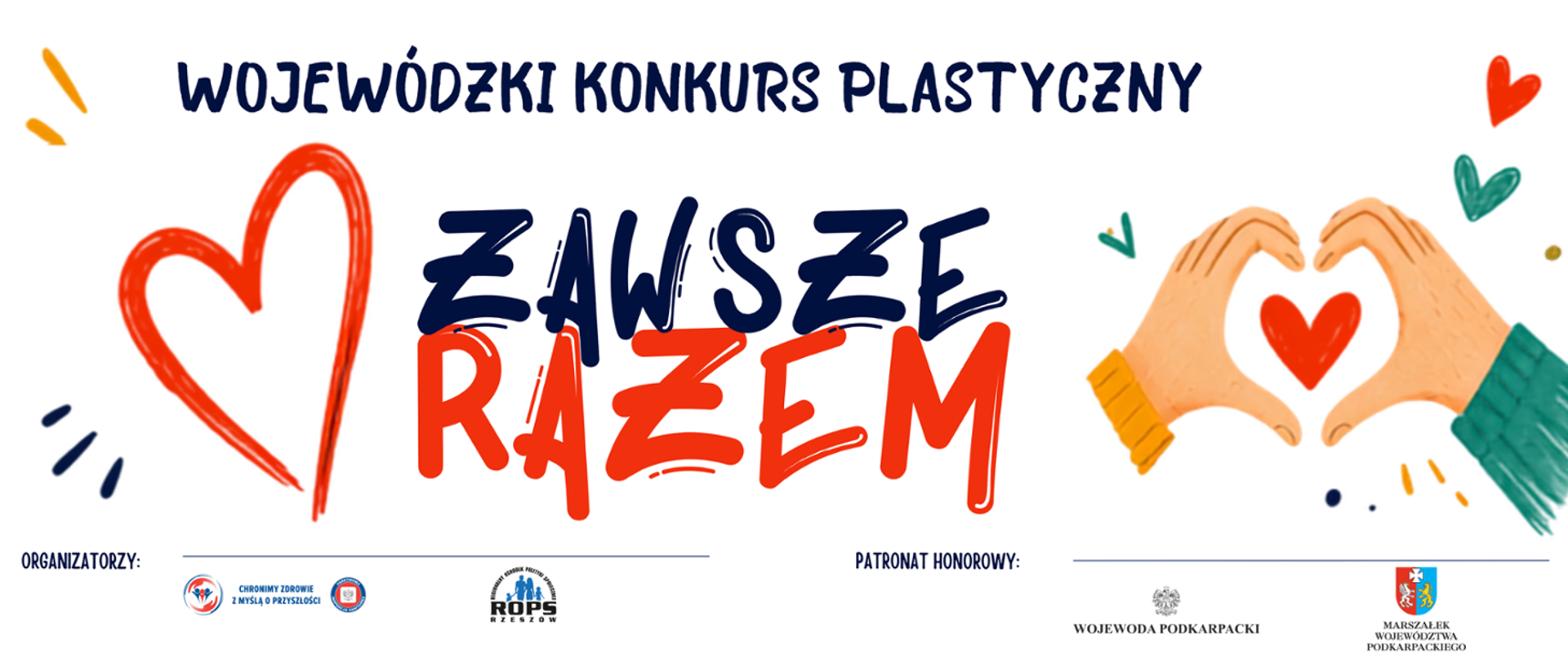 rysowane serce i dłonie układające się w kształt serca