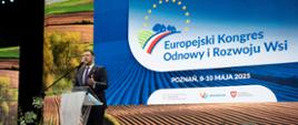 Podsekretarz stanu Adam Nowak podczas uroczystego otwarcia Europejskiego Kongresu Odnowy i Rozwoju Wsi