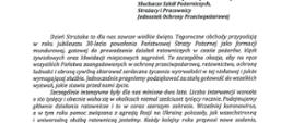 Życzenia z okazji Dnia Strażaka od komendanta głównego Państwowej Straży Pożarnej nadbryg. Andrzeja Bartkowiaka.