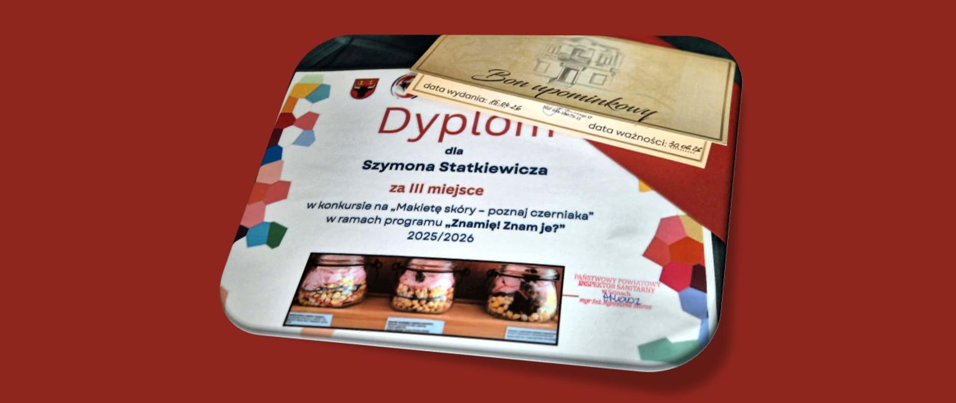 Dyplom i bon upominkowy