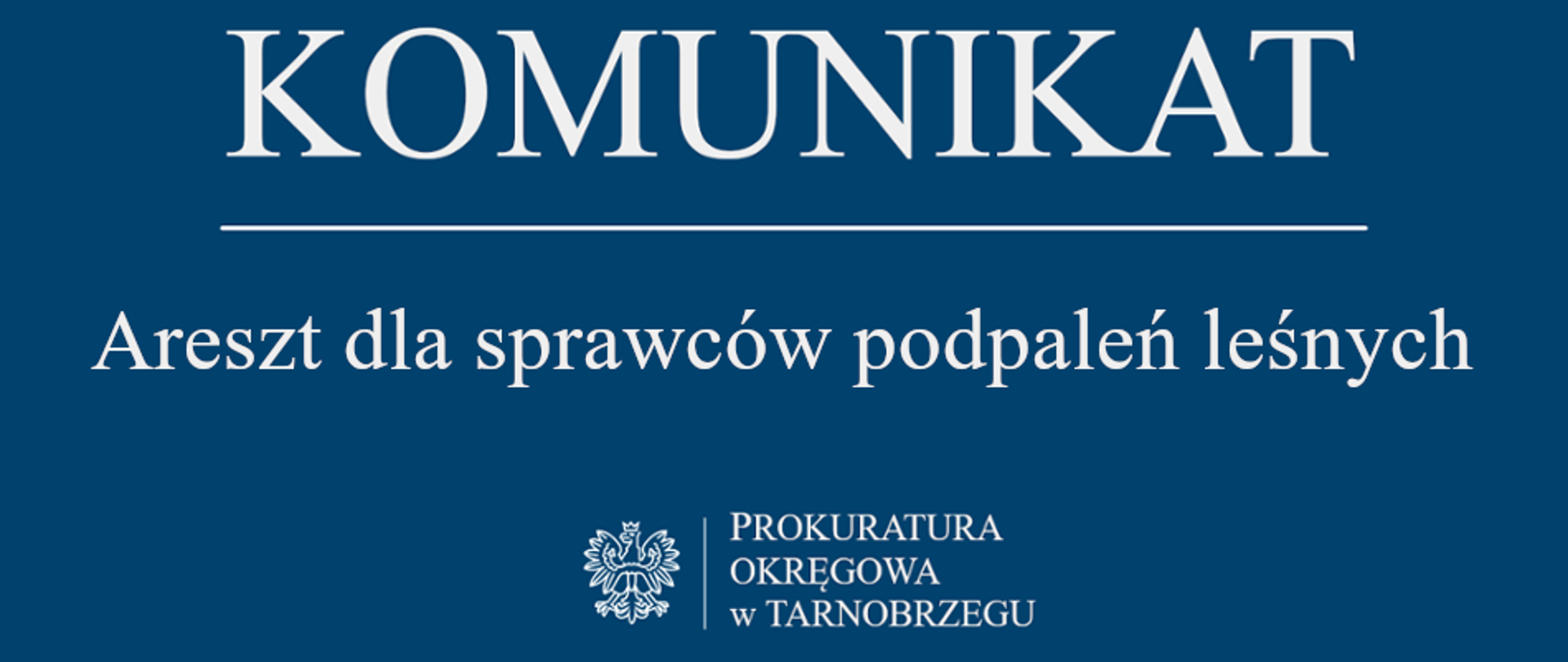Komunikat Rzecznika Prasowego z dnia 8 kwietnia 2026 r. - areszt dla sprawców podpaleń terenów leśnych