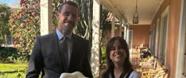 chargé d'affaires a.i. Michał Świetlik i Lorena Salinas 