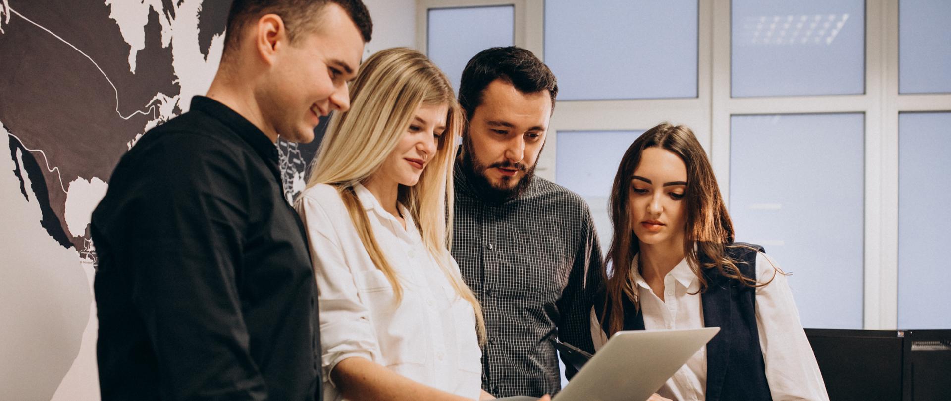 Corporate team workers at an it company