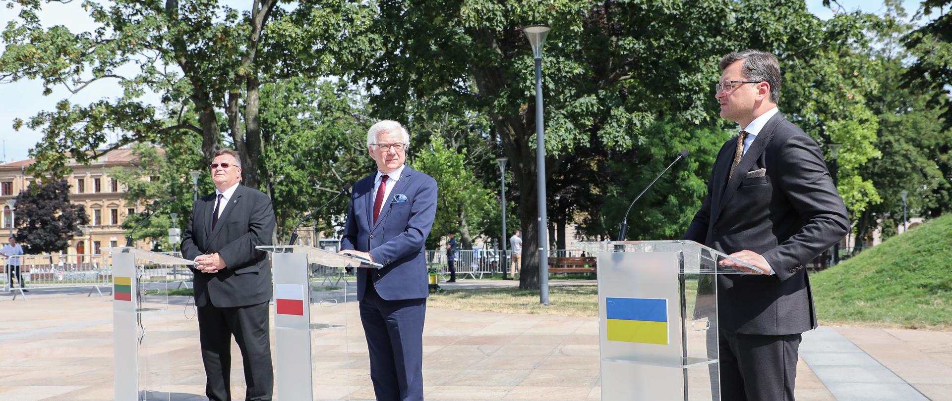 2020.07.28 Lublin . Minister Jacek Czaputowicz . Delegacja Lublin . Konferencja prasowa .
Fot. Sebastian Indra / MSZ