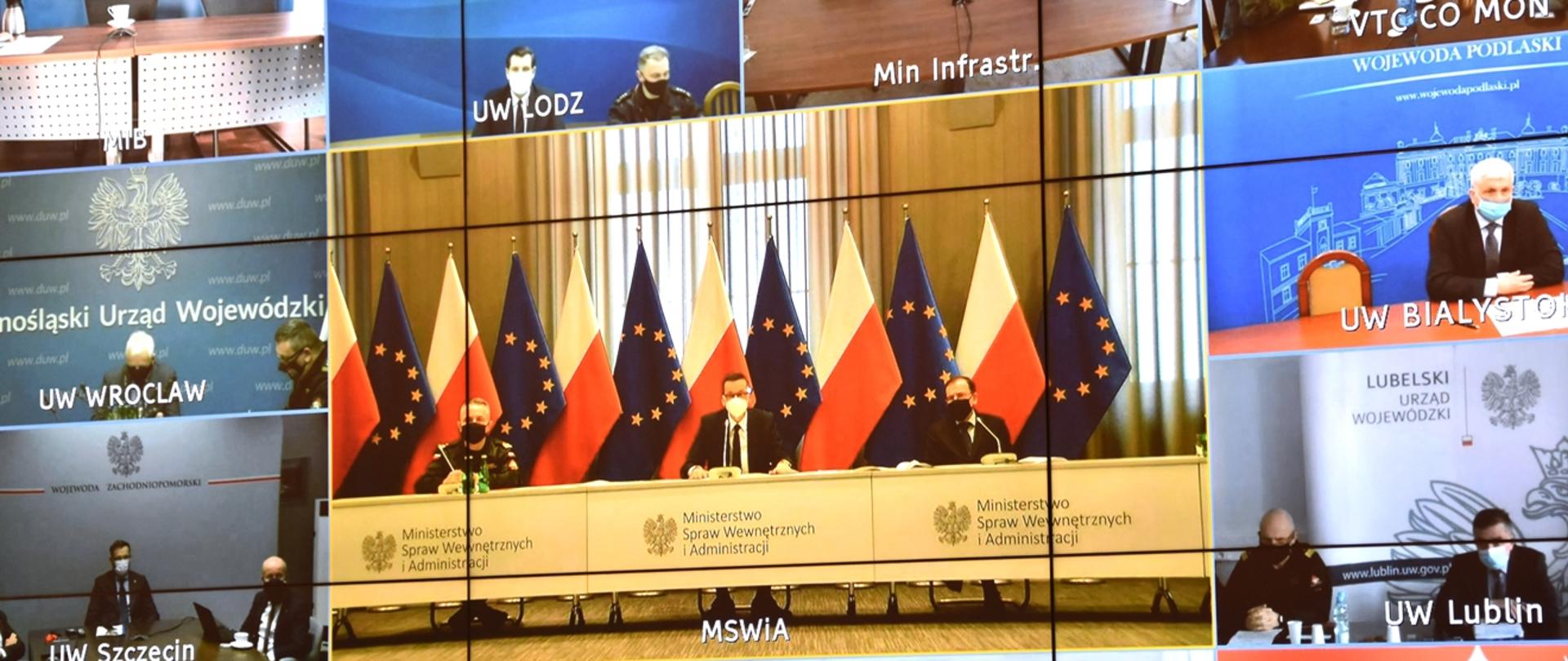 Wideokonferencja Wojewody Małopolskiego.