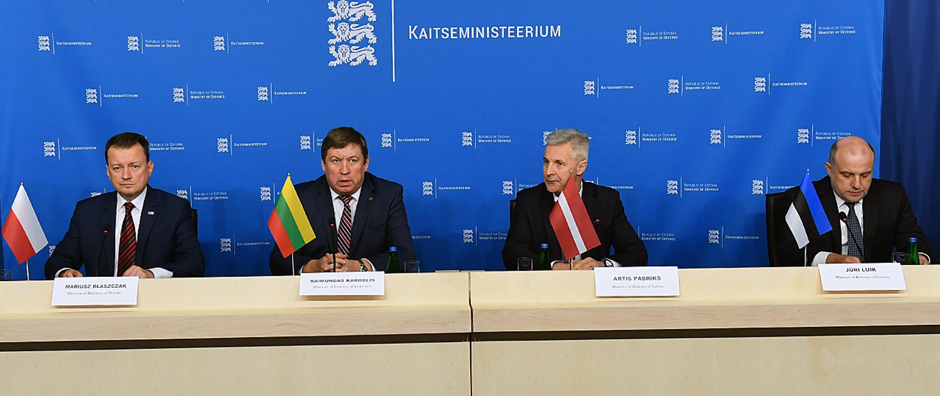 Konferencja prasowa ministrów obrony państw bałtyckich i Polski