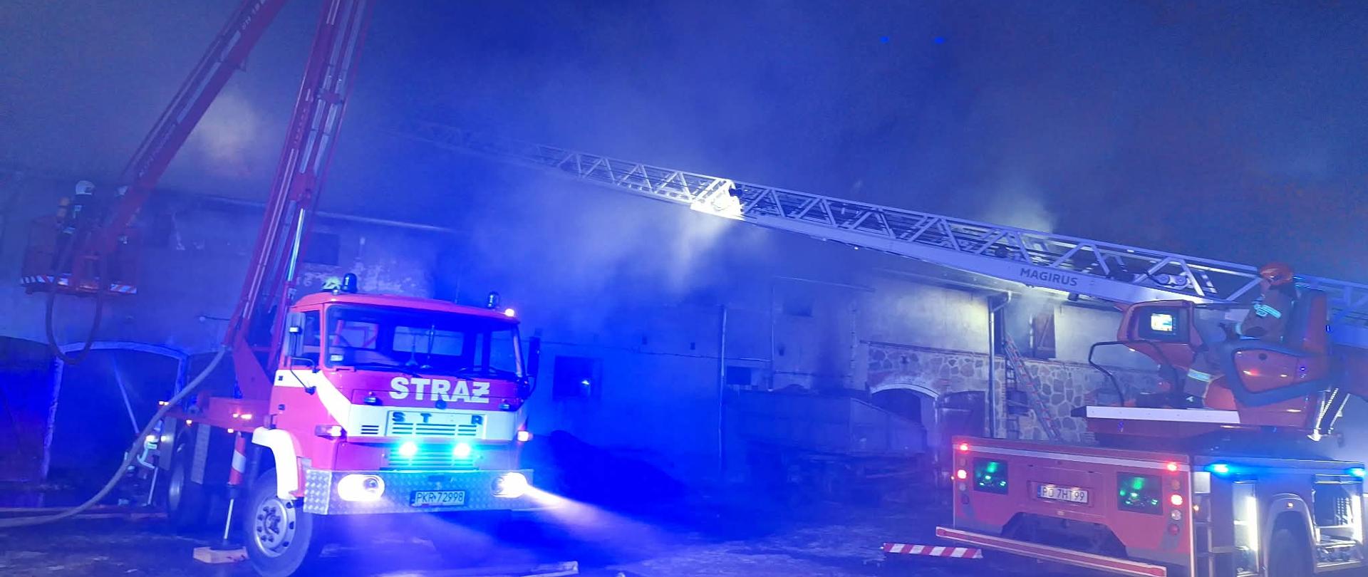 Pożar budynku gospodarczego w Raszewach