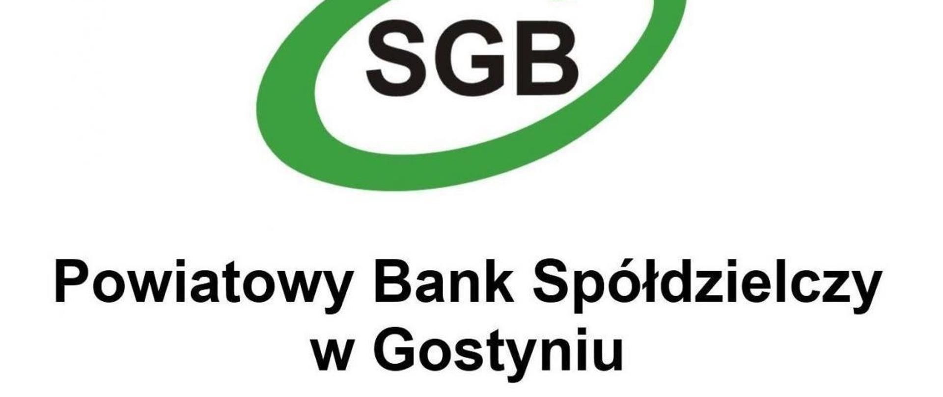Zdjęcie prezentuje logo Powiatowego Banku Spółdzielczego w Gostyniu. 