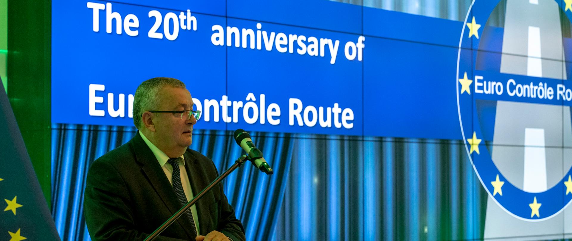 Minister A. Adamczyk wygłosił przemówienie podczas XX-lecia istnienia Euro Contrôle Route