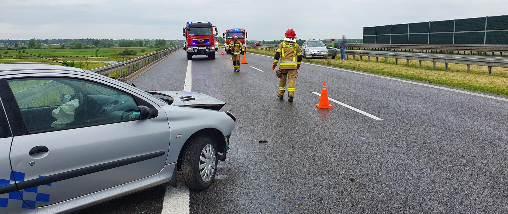 Kolizja na drodze ekspresowej S5
