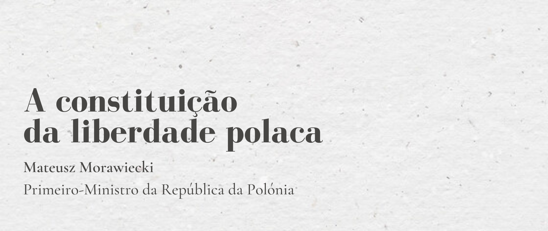 A constituição da liberdade polaca