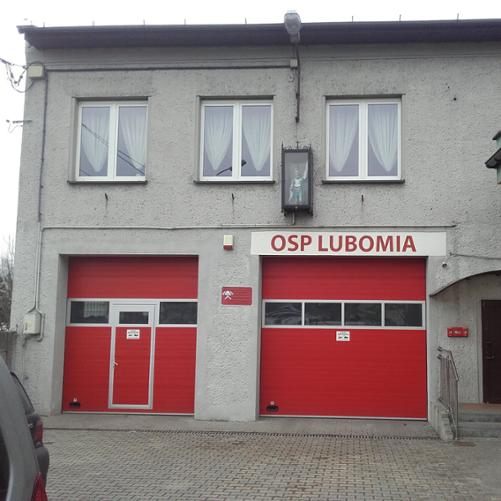 Zdjęcie prezentuje budynek jednostki OSP Lubomia