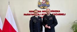 Na zdjęciu nadbryg. Jarosław Tomczyk powierzający obowiązki st. bryg. Robertowi Tarczyńskiemu