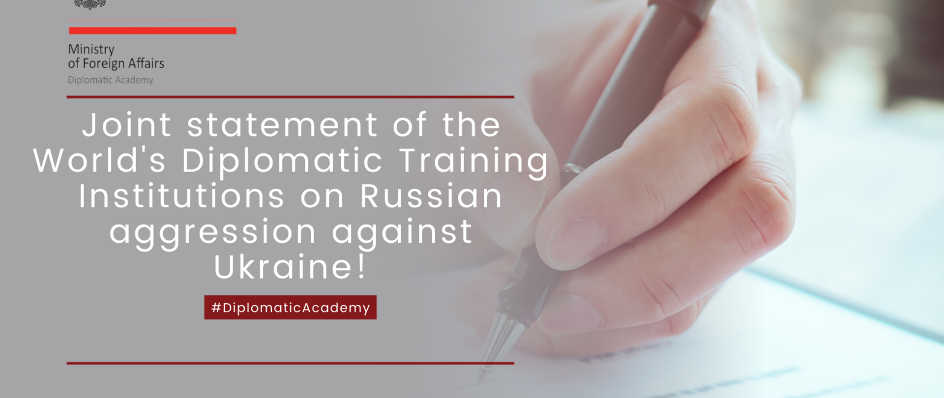 Wspólne oświadczenie instytucji szkolenia dyplomatycznego w sprawie rosyjskiej agresji na Ukrainę