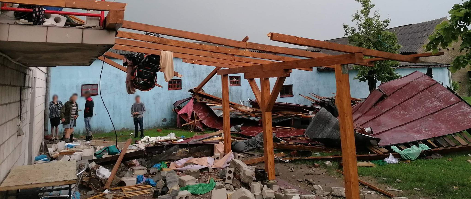 Zniszczenia spowodowane frontem burzowym z dnia 24.06.2021