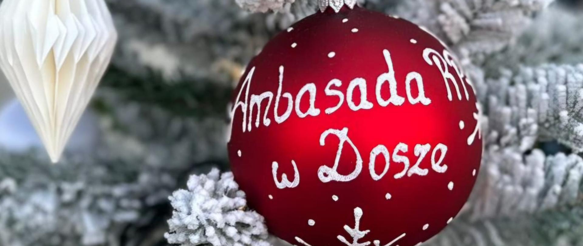 Życzenia na Boże Narodzenie, zdjęcie bombki 