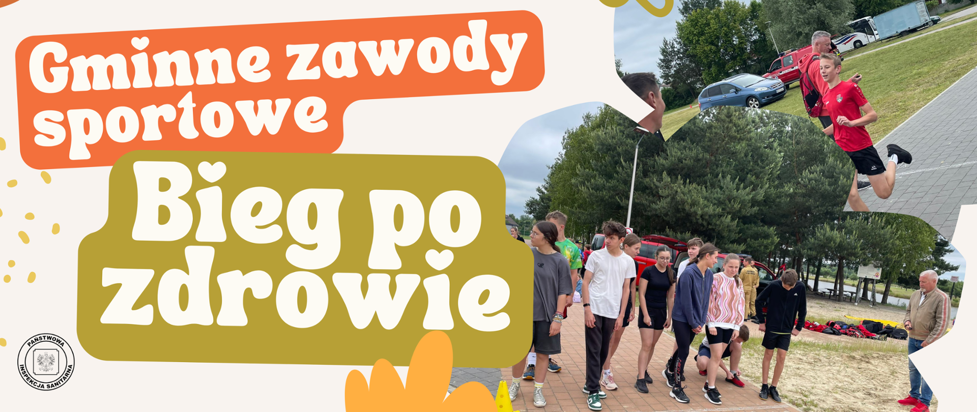 Zdjęcie przedstawia relacje z przeprowadzenia gminnych zawodów sportowych bieg po zdrowie