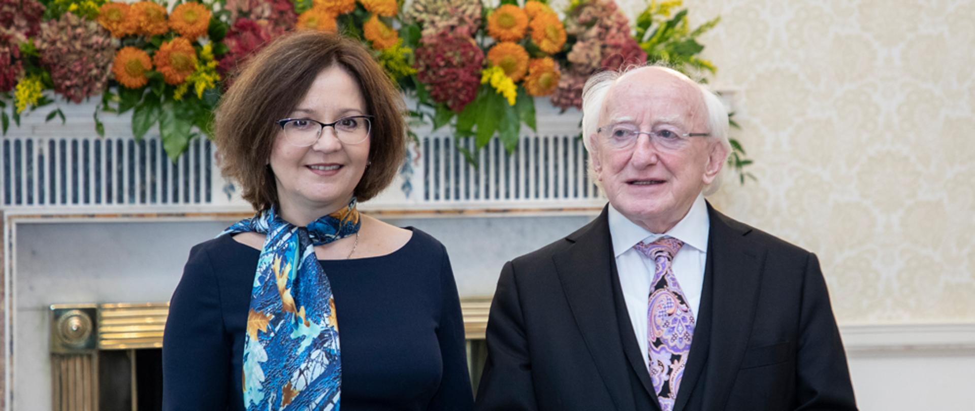 Amb. Sochanska i Prezydent Higgins