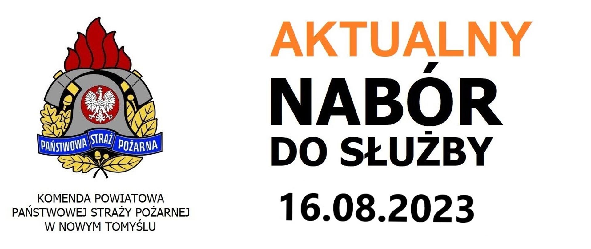 Aktualny nabór do służby 16.08.2023