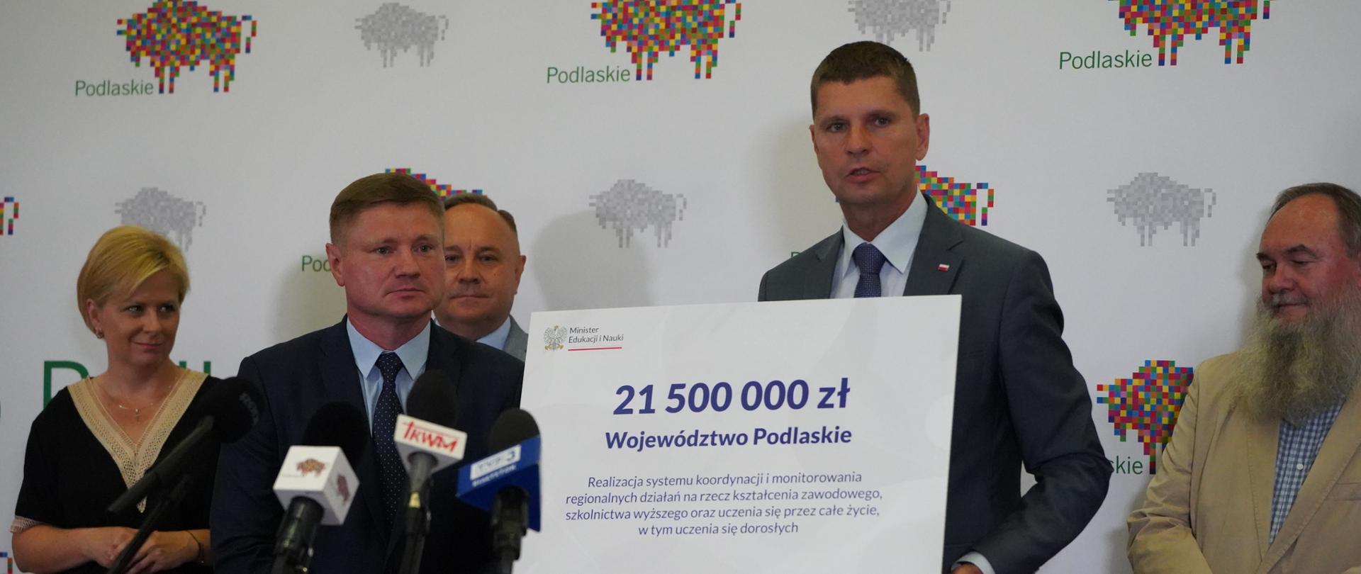 Ponad 21 mln zł dla województwa podlaskiego na budowę systemu koordynacji kształcenia zawodowego – konferencja prasowa 
