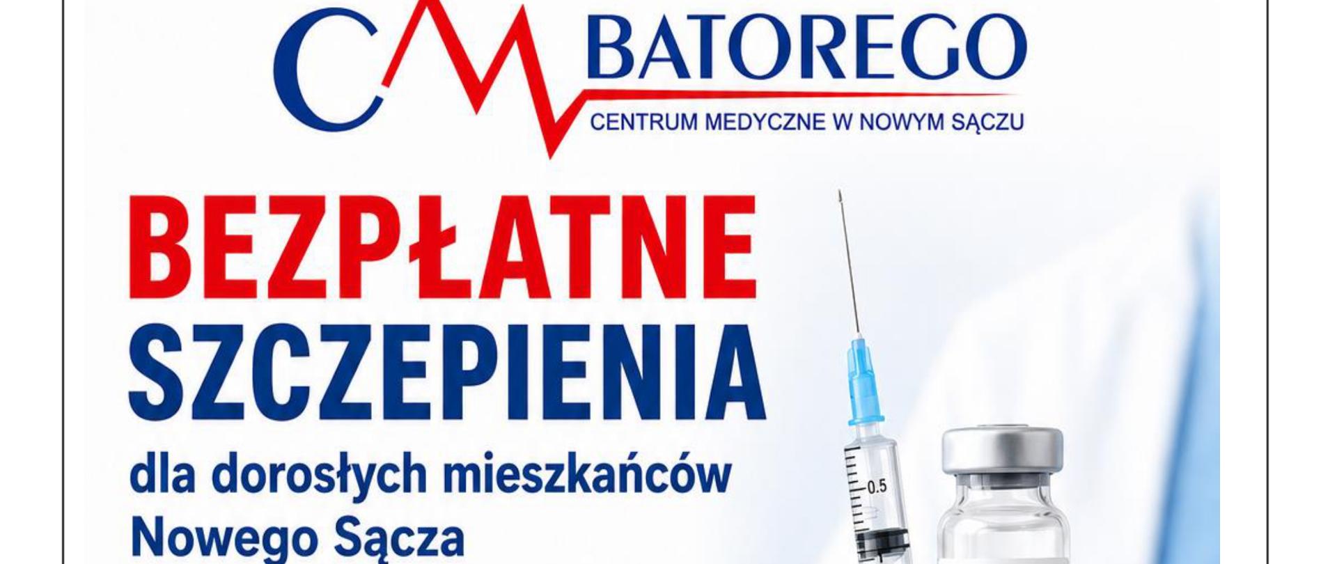 Informacja o bezpłatnych szczepieniach przeciw WZW A organizowanych przez CM Batorego