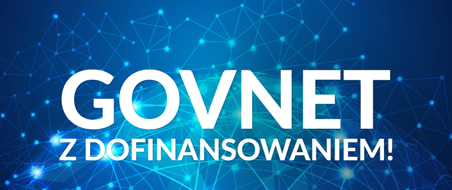baner o treści GOVNET z dofinansowaniem przedstawiający sieć 
