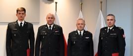 Powołanie st. kpt. Tobiasza Fabiszewskiego na Komendanta Miejskiego PSP w Ostrołęce wspólne zdjęcie