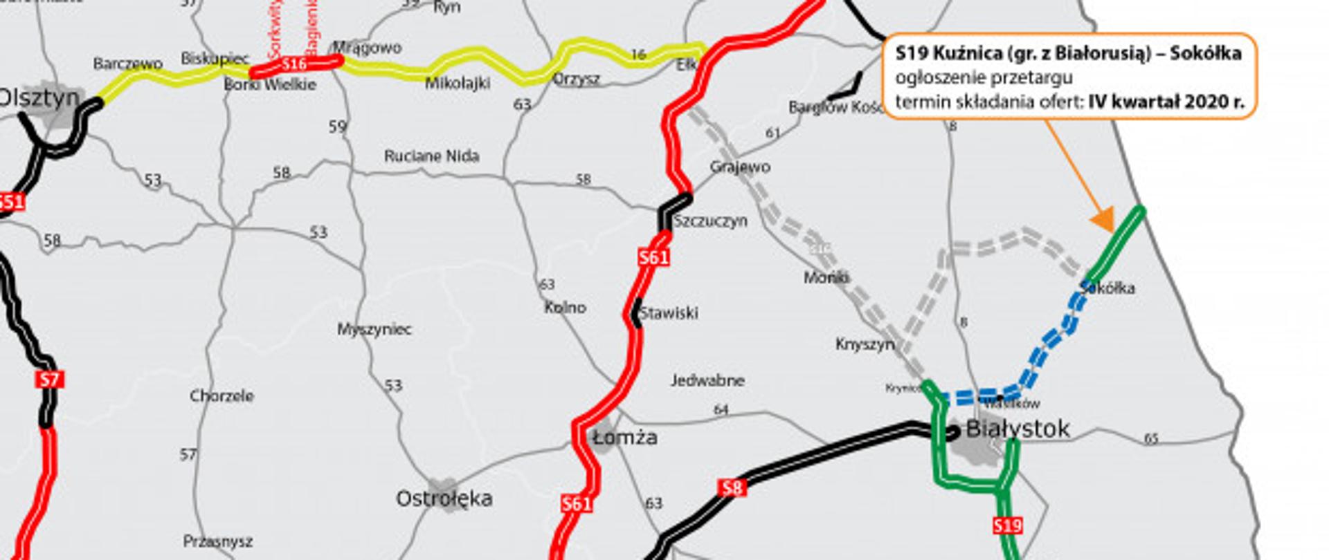 Rusza przetarg na S19 Kuźnica – Sokółka.