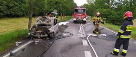 Pożar samochodu Szczybały