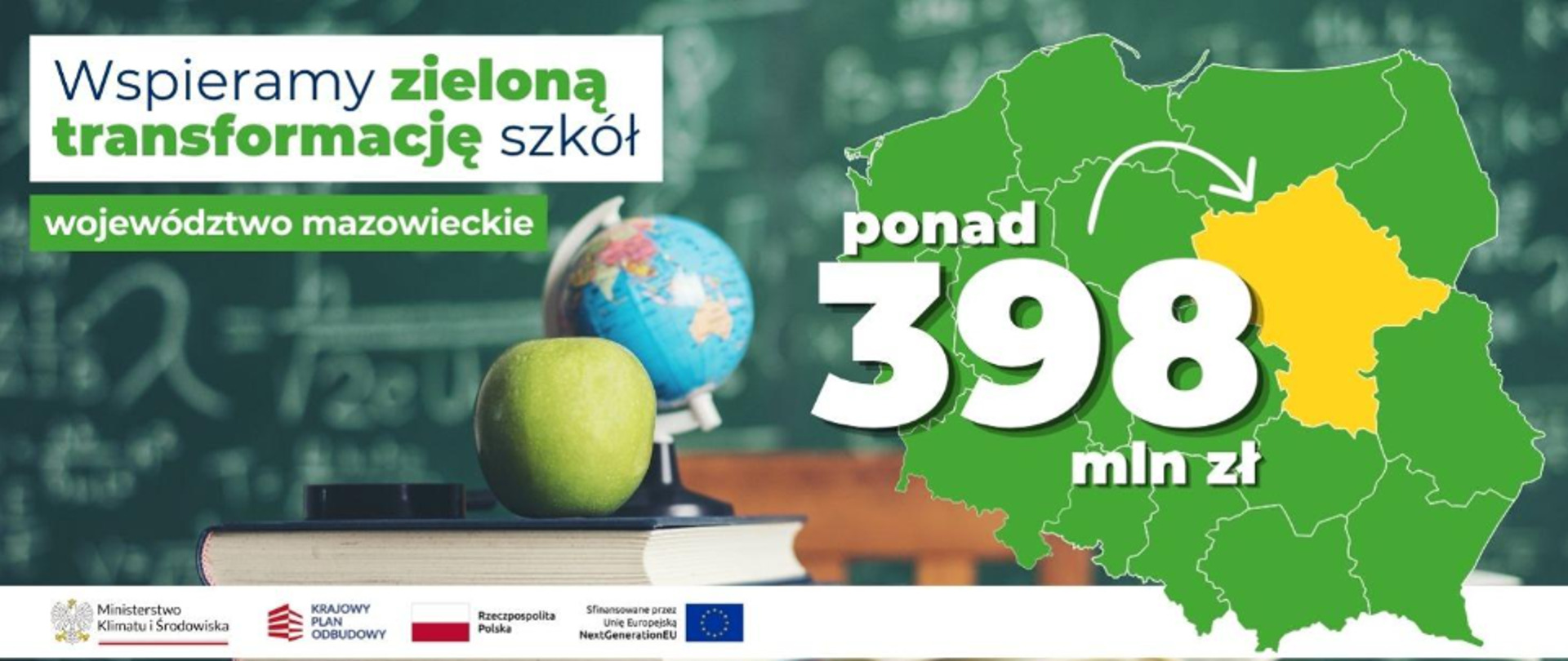 Ponad 398 mln zł na modernizację energetyczną szkół i przedszkoli w Mazowszu