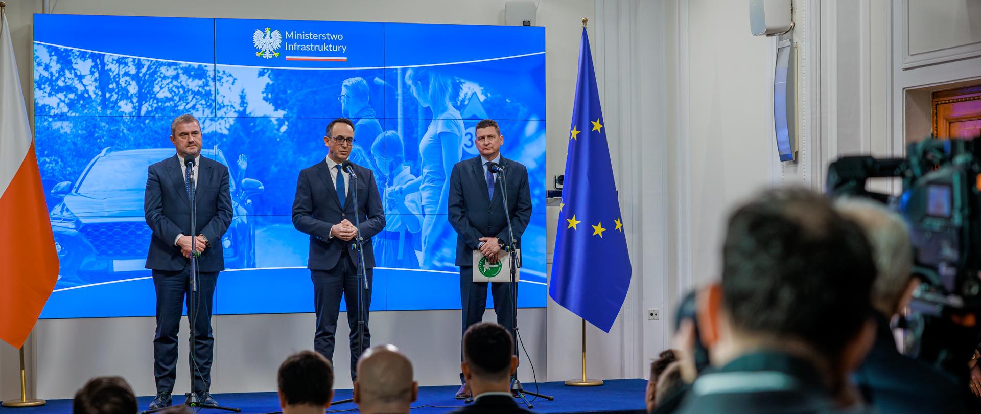 Konferencja prasowa Ministra Infrastruktury z udziałem p.o. Głównego Inspektora Transportu Drogowego
