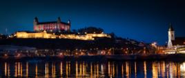 Bratislava Castle illuminated to mark the Visegrad Group’s 30th anniversary