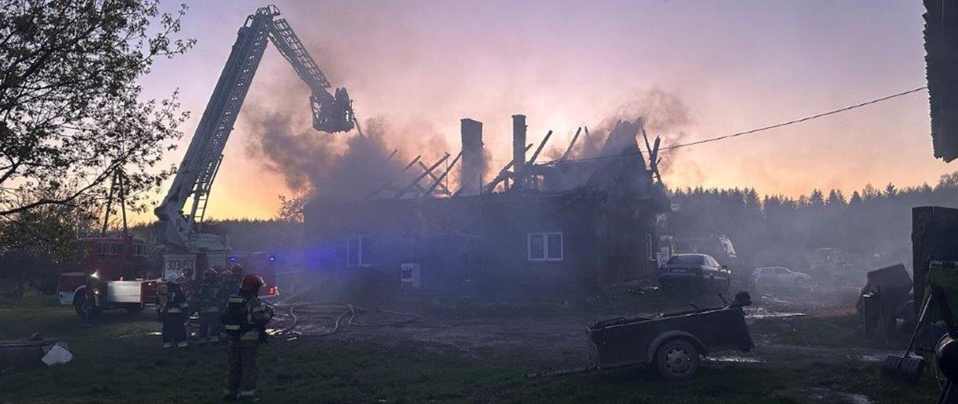 Pożar budynku mieszkalnego w Biesowie