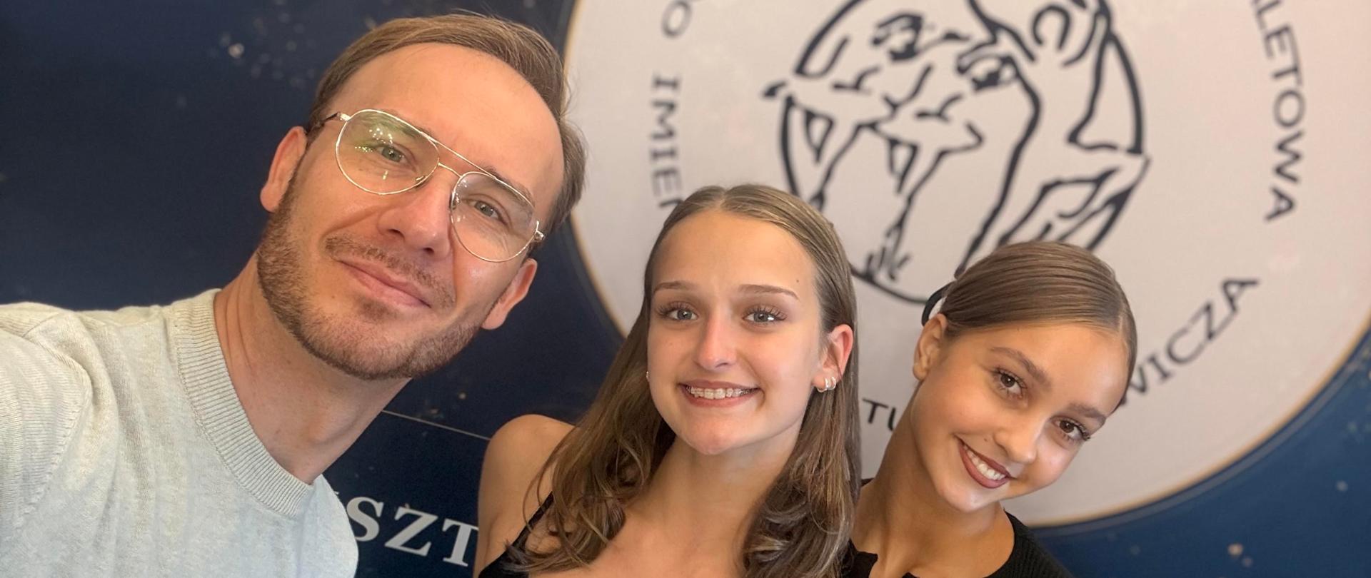 Samorząd szkolny, od lewej: Łukasz Neter, Milena Gaza, Emilia Dalmata