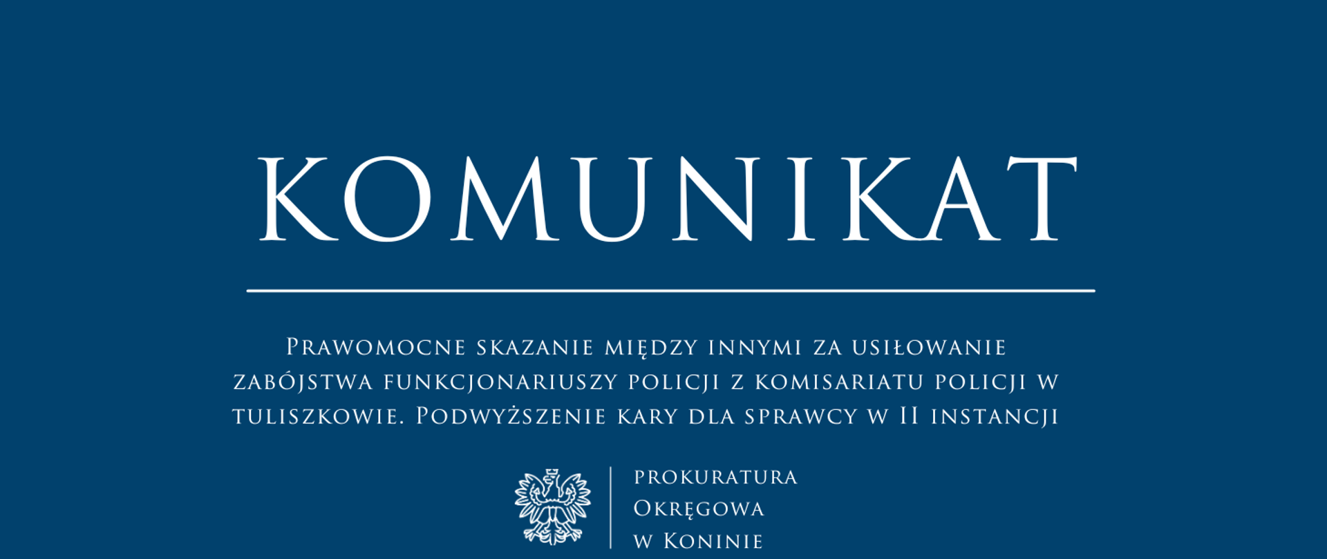 KOMUNIKAT usiłowanie zabójstwa w Tuliszkowie