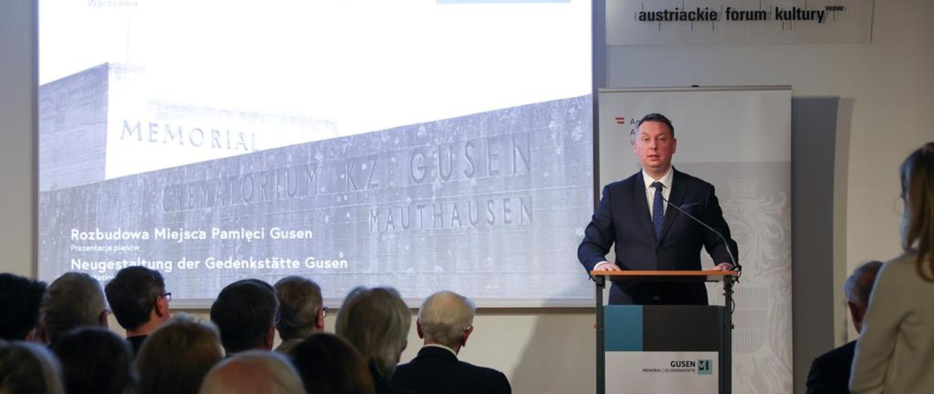 Prezentacja planów zagospodarowania i rozwoju miejsca pamięci KL Gusen, fot. Danuta Matloch/MKiDN