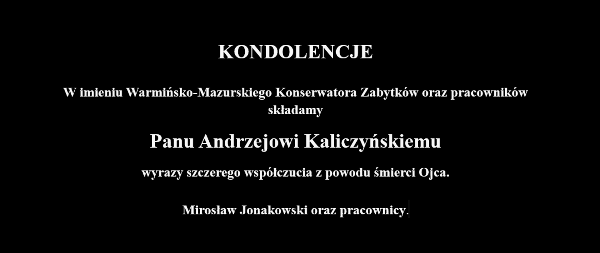 kondolencje 