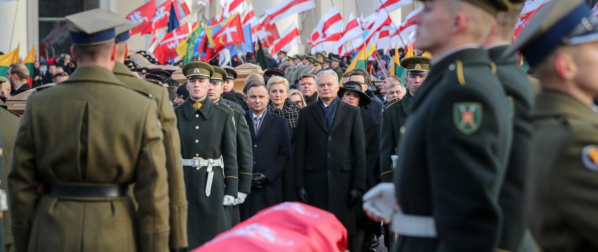 Pożegnanie uczestników powstania styczniowego z udziałem prezydenta RP