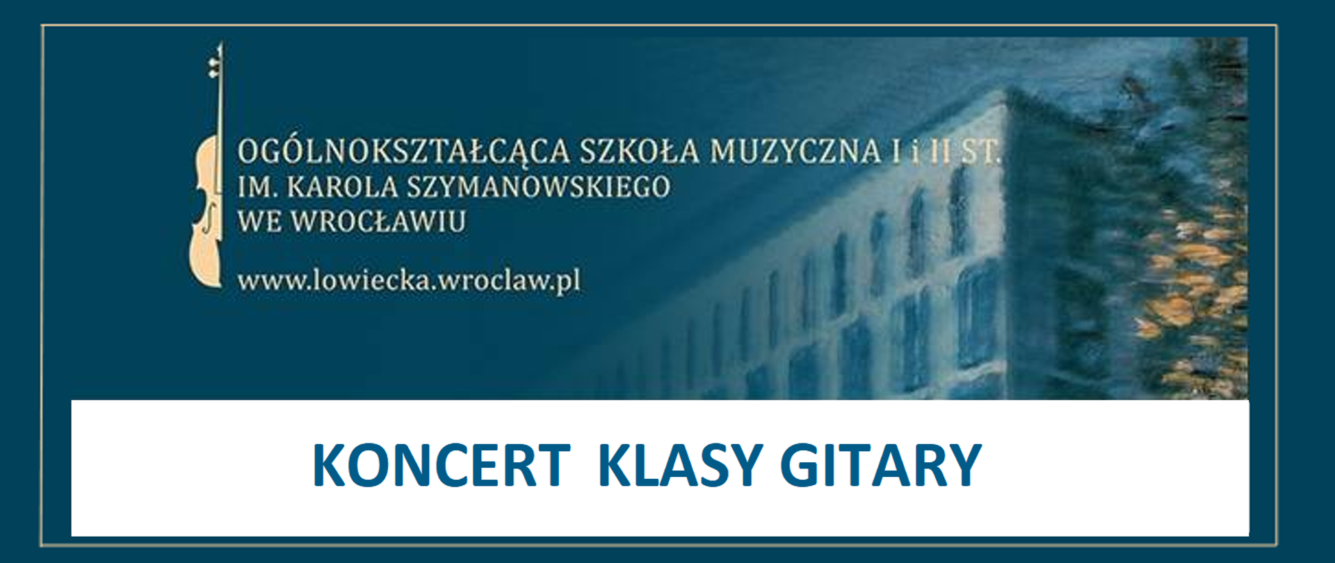 obraz przedstawiający zapowiedź koncertu klasy gitary