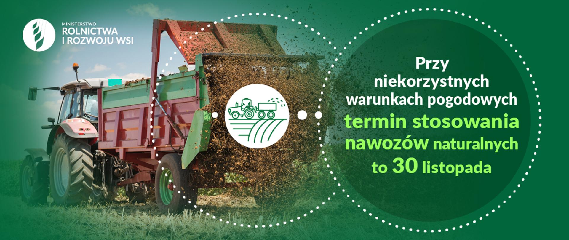 Infografika do komunikatu "Stosowanie nawozów naturalnych możliwe do 30 listopada"