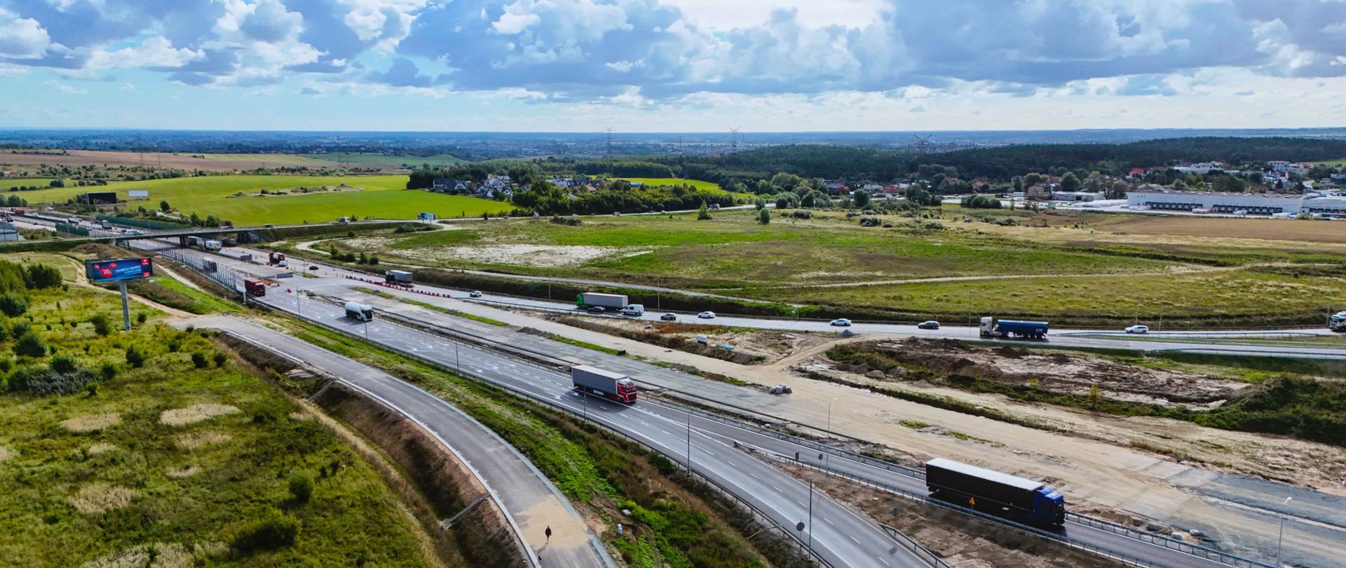 S7 na wysokości węzła Gdańsk Południe