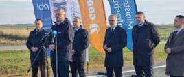 Wiceminister infrastruktury Stanisław Bukowiec w trakcie wypowiedzi