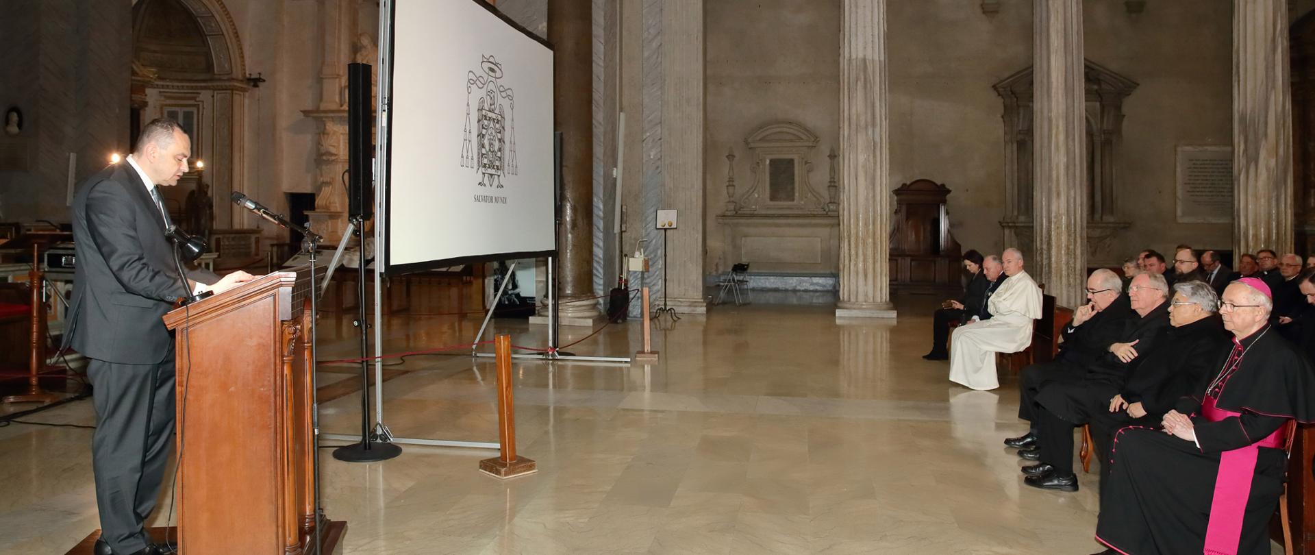 Proiezione del film documentario “Tu amerai. La vita del beato Cardinale Stefan Wyszynski”, promossa dall'Ambasciata della Repubblica di Polonia presso la Santa Sede, nella Basilica di San Pietro in Vincoli. Roma, 9 marzo 2023.