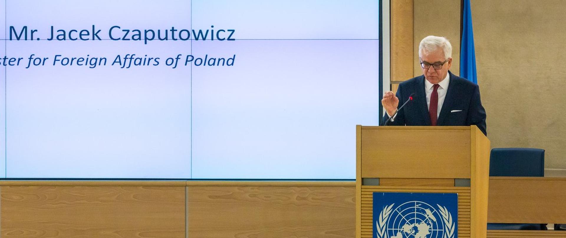 Minister Jacek Czaputowicz at the Human Rights Council 