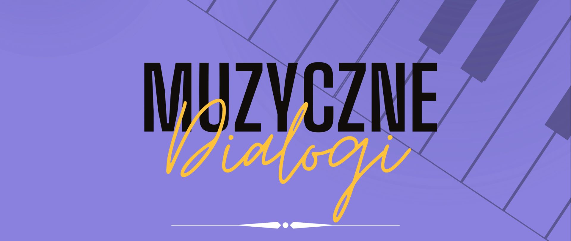 Tło obrazka a kolorze fioletowym. W górnej części po lewej stronie napis "Gramy razem", a po prawej stronie "Międzywydziałowe Koło Muzyki Kameralnej". Po niżej do dołu czarny napis "muzyczne" i żółty "dialogi". Dalej informacja o dacie, miejscu, godzinie, wykonawcach i programie. U dołu obrazka po prawej i lewej stronie brązowe skrzypce.
