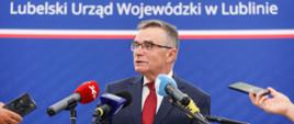 Konferencja prasowa wojewody lubelskiego w sprawie skargi Fundacji Wolności.