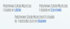 Zdjęcie przedstawia plakat Koncertu Międzyszkolnego uczniów szkół muzycznych ze Szprotawy, Głogowa i Lubina
