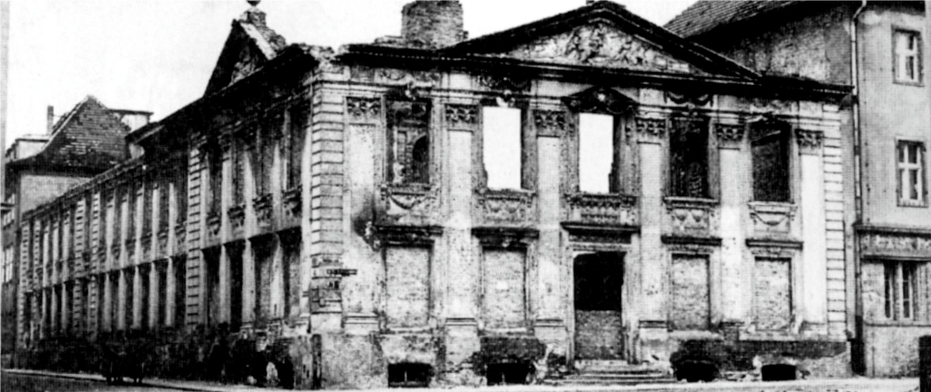 Pałac Velthusena w Szczecinia - zniszczenia wojenne