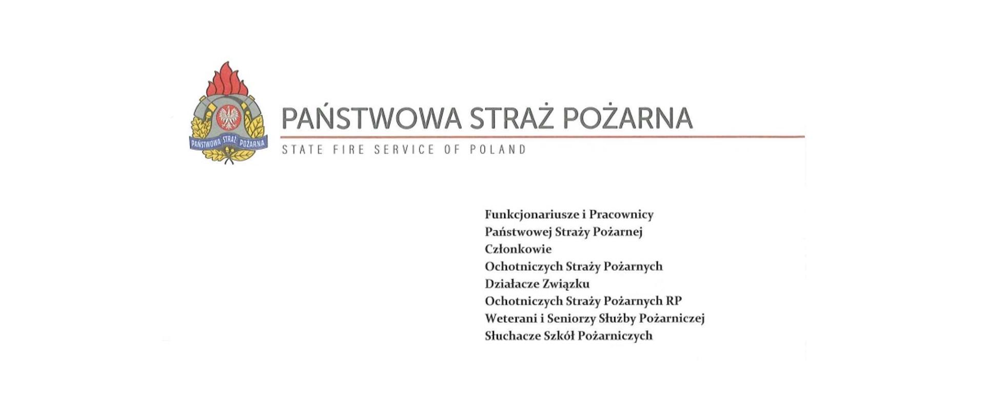 List okolicznościowy kierownictwa KG PSP z okazji obchodów Narodowego Święta Niepodległości